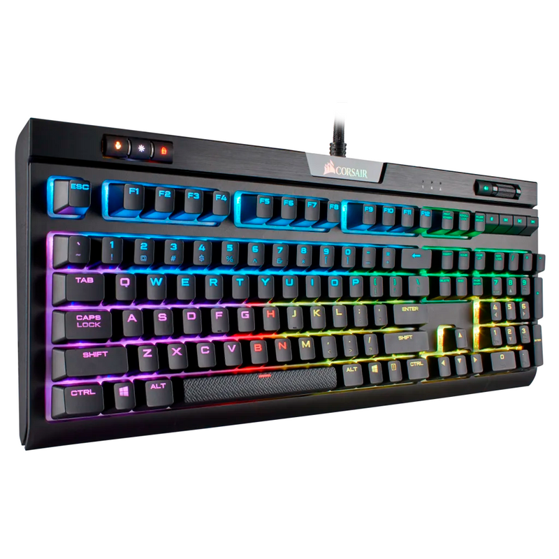 TECLADO CORSAIR STRAFE RGB MK.2 | MECANICO | SW-CHERRY MX RED | NEGRO
