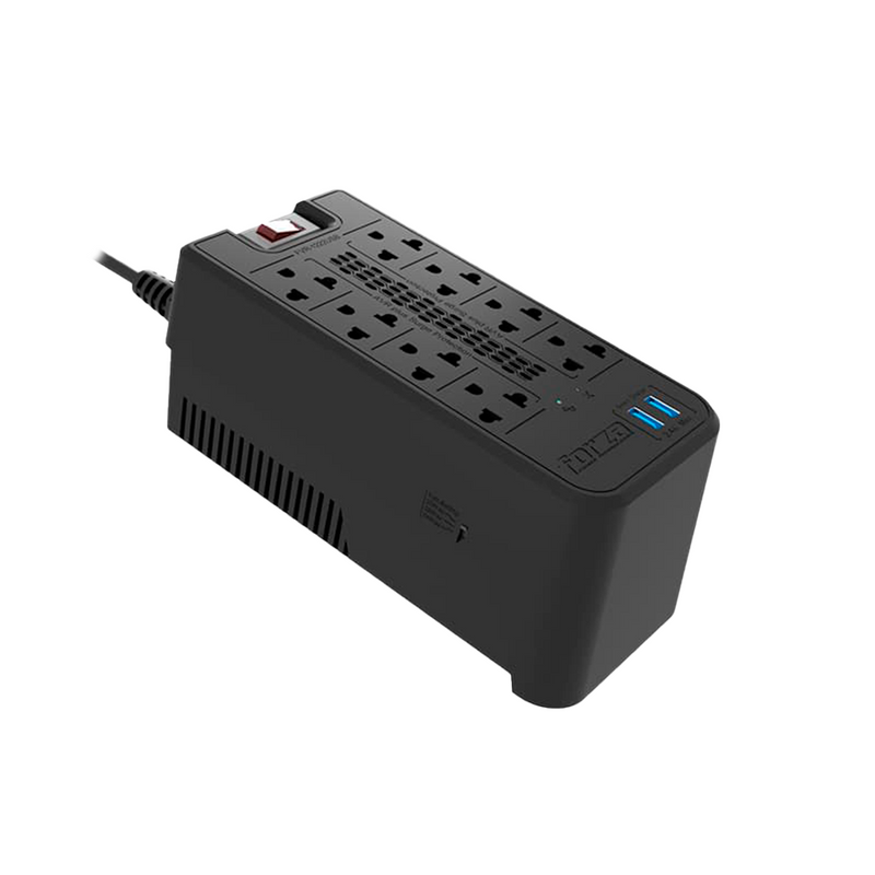 ESTABILIZADOR FORZA FVR-1222USB | 1200VA/600W | 8 TOMAS - 2 USB