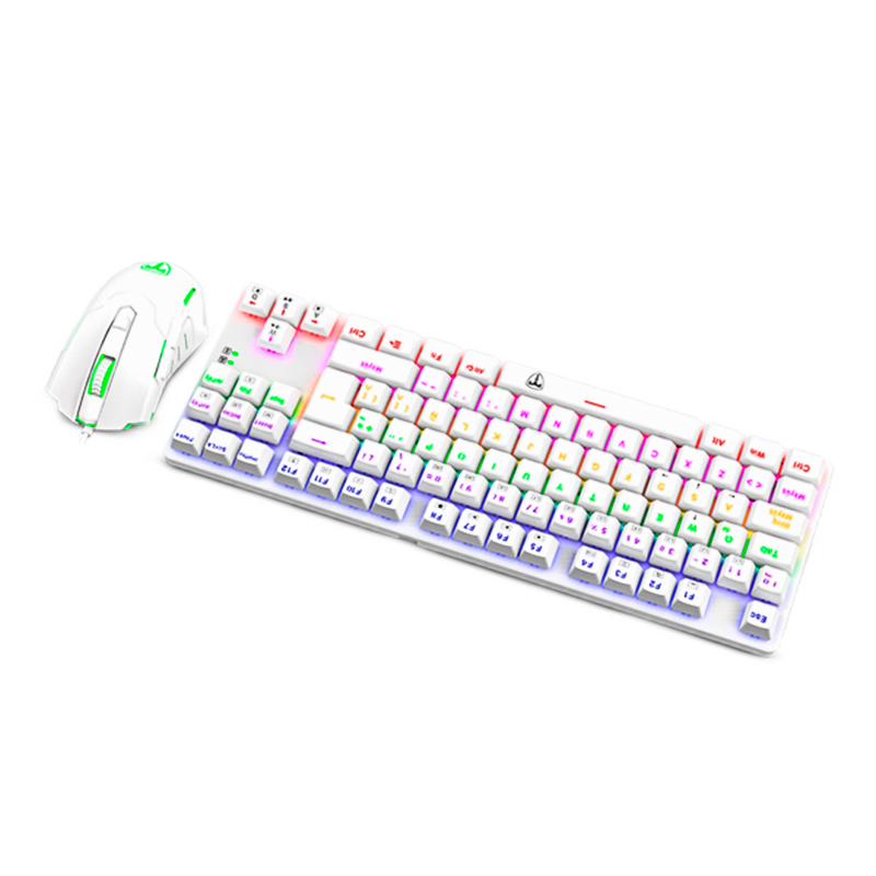 COMBO T-DAGGER ADVANCE FORCE T-TGS005-SP | TECLADO + MOUSE | BLANCO