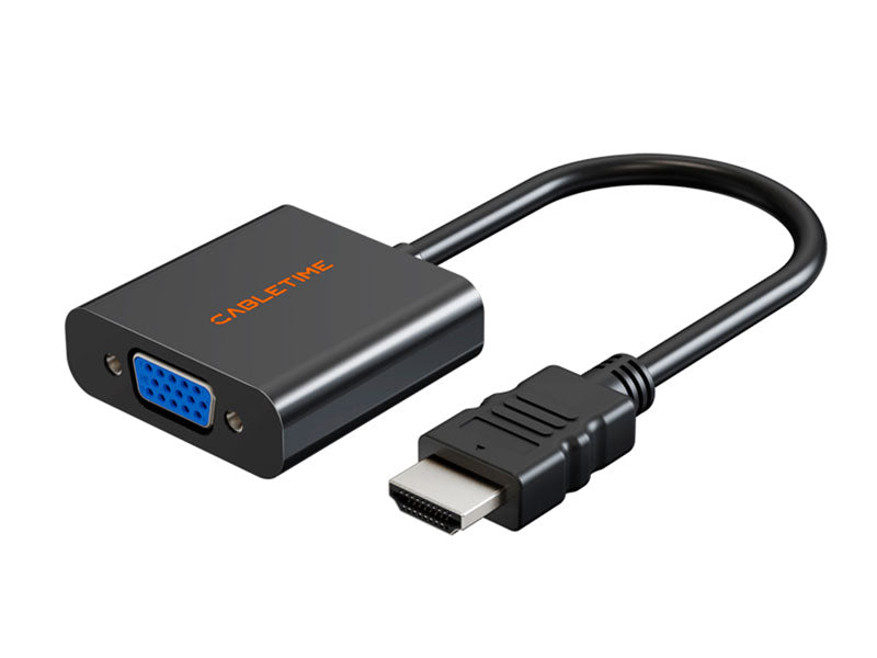ADAPTADOR HDMI MACHO A VGA HEMBRA CABLETIME CP52B