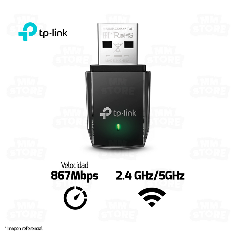 ADAPTADOR WIFI TP-LINK TL-ARCHER T3U AC1300 MINI | USB 3.0 | 2.4 GHz - 5GHz