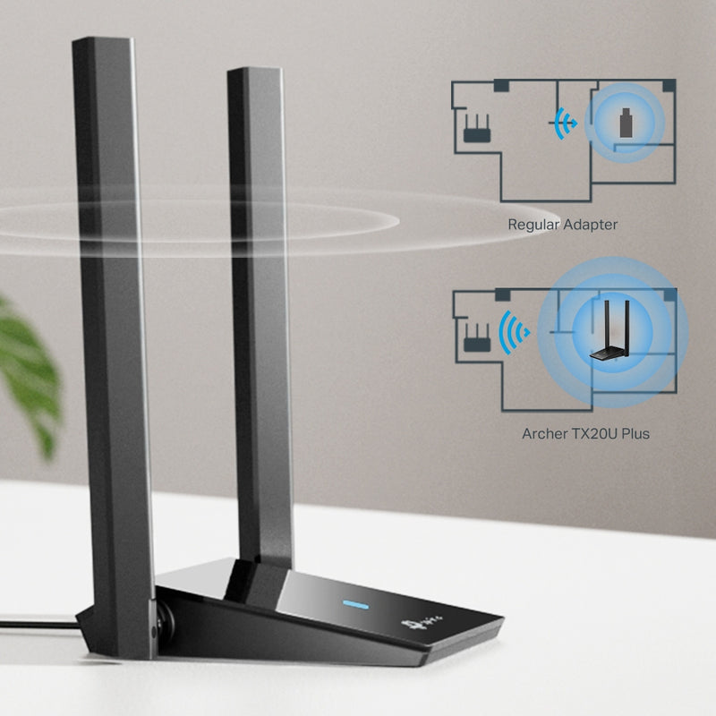 ADAPTADOR TP-LINK ARCHER TX20U AX1800 | WI-FI 6 | 1 Gbps | 2 ANTENAS