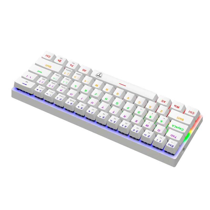TECLADO T-DAGGER ARENA T-TGK321 | ESPAÑOL | MECANICO | SW-BROWN | RAINBOW | BLANCO