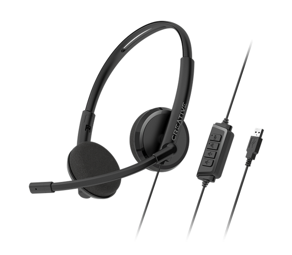 AUDIFONO CREATIVE HS-220 | USB | ESTEREO | NEGRO