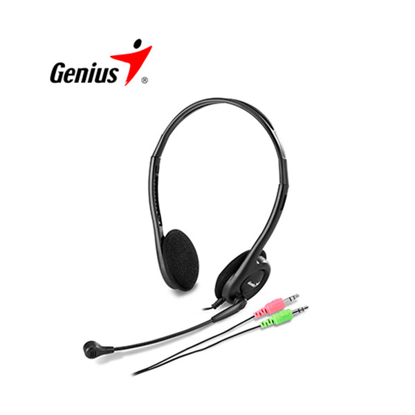AUDIFONO GENIUS HS-200C | 3.5MM | ESTEREO | NEGRO