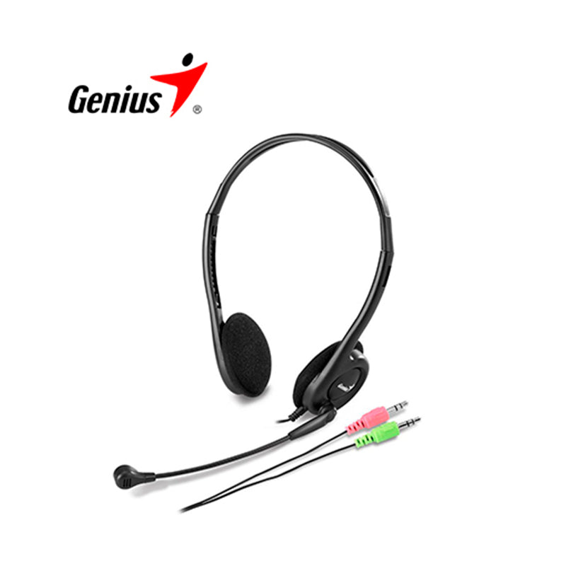 AUDIFONO GENIUS HS-200C | 3.5MM | ESTEREO | NEGRO