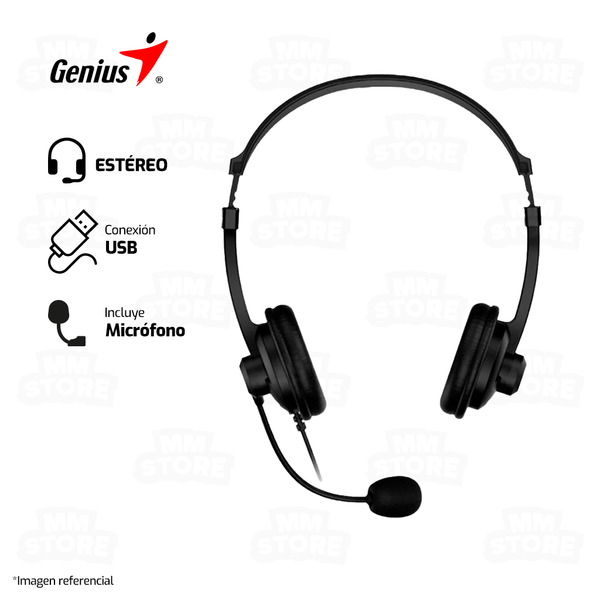 AUDIFONO GENIUS HS-230U | USB | ESTEREO