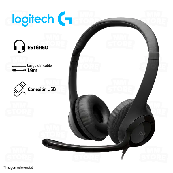 AUDIFONO LOGITECH H390 | USB | ESTEREO | NEGRO