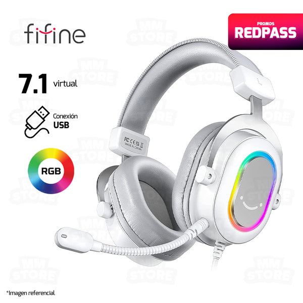 AUDIFONO FIFINE H6 | USB | 7.1 | RGB | BLANCO