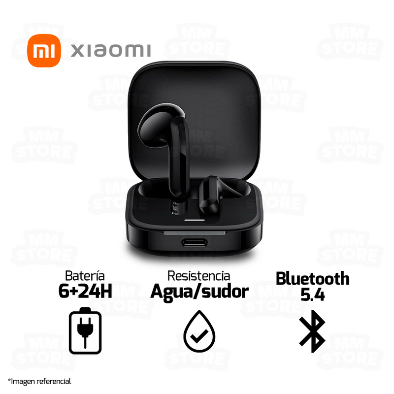 AUDIFONO XIAOMI REDMI BUDS 6 ACTIVE | BLUETOOTH | ESTEREO | NEGRO