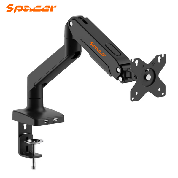 BRAZO PARA MONITOR SPACER SB60 | HIDRAULICO | 17"-35" | USB 3.0