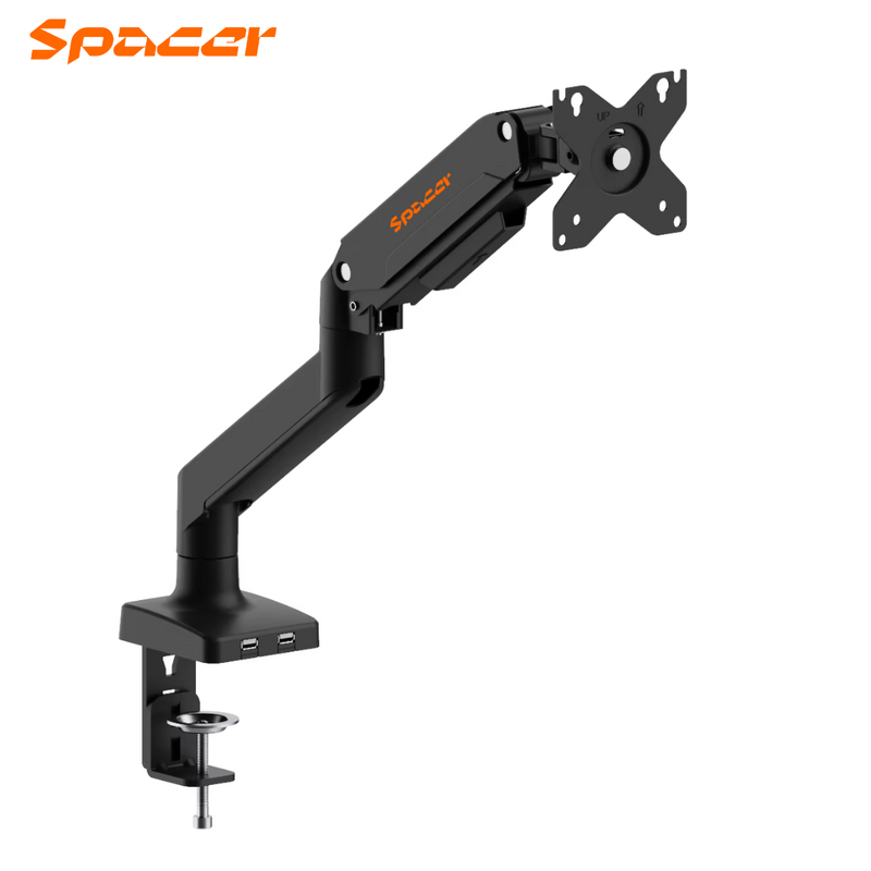 BRAZO PARA MONITOR SPACER SB60 | HIDRAULICO | 17"-35" | USB 3.0
