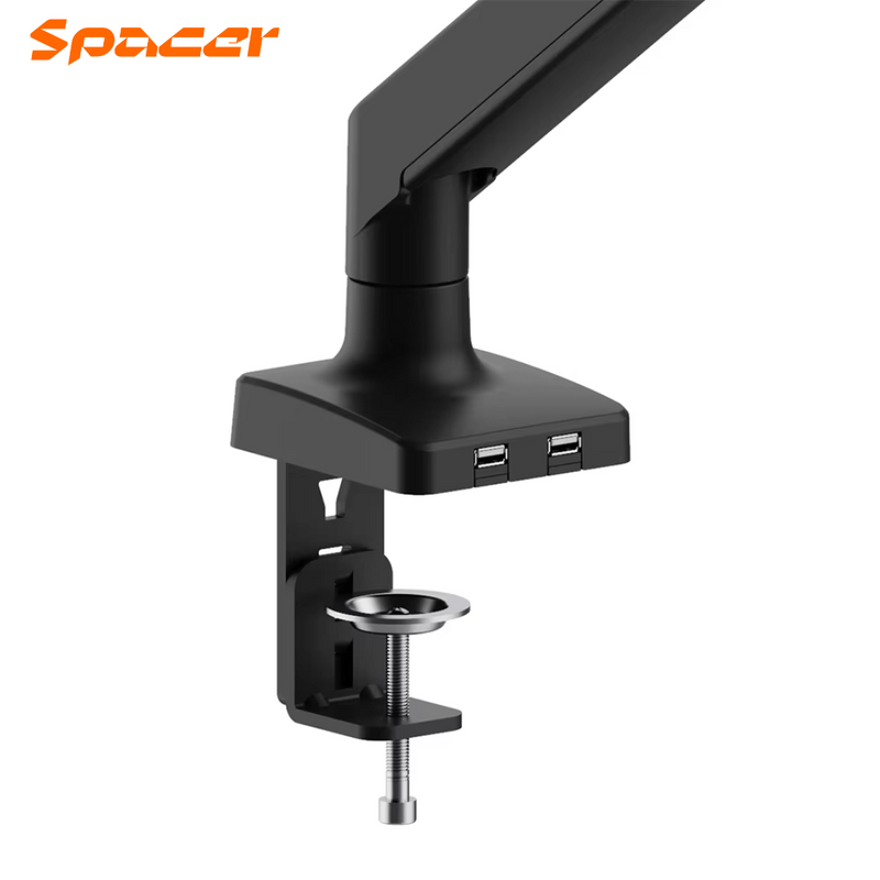 BRAZO PARA MONITOR SPACER SB60 | HIDRAULICO | 17"-35" | USB 3.0