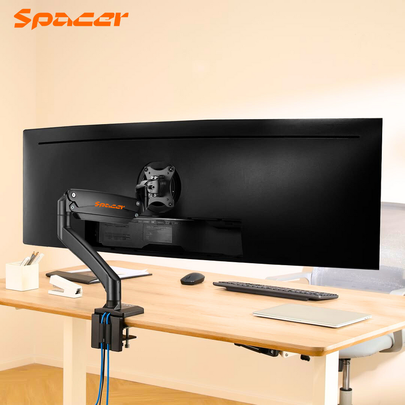 BRAZO PARA MONITOR SPACER SB60 | HIDRAULICO | 17"-35" | USB 3.0