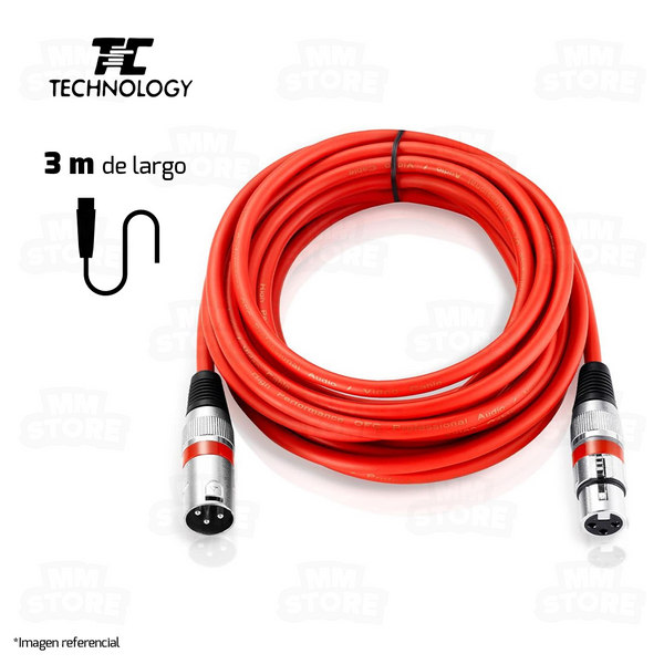 CABLE TC TECHNOLOGY 1 XLR MACHO A 1 XLR HEMBRA | 3 METROS