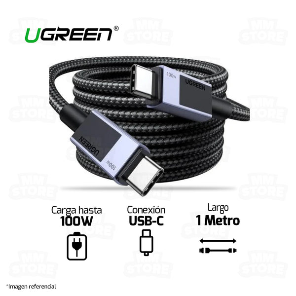 CABLE USB TIPO-C A TIPO-C UGREEN 45063 | CARGA RAPIDA | 100W