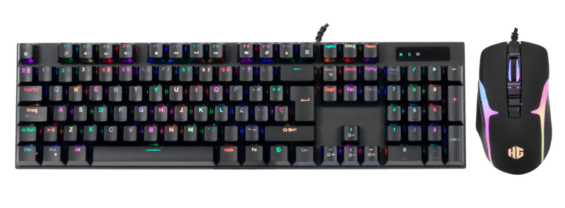 COMBO HALION DAMON HA-863C | TECLADO + MOUSE | NEGRO | RGB