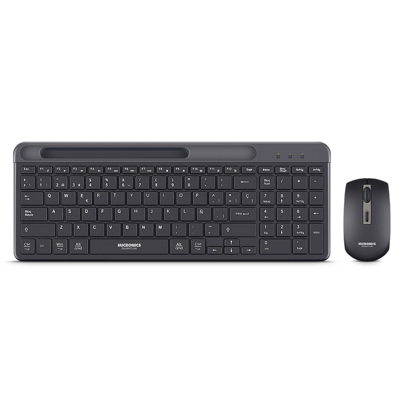 COMBO MICRONICS QUANTUM - MIC WT813 | INALAMBRICO | TECLADO + MOUSE | NEGRO