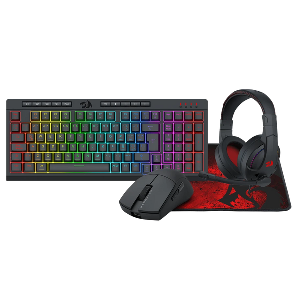 Kit Redragon 4 en 1 - S147-SP  | Teclado K515 Spanish + Mouse M724 + Auricular H211 + Pad P016