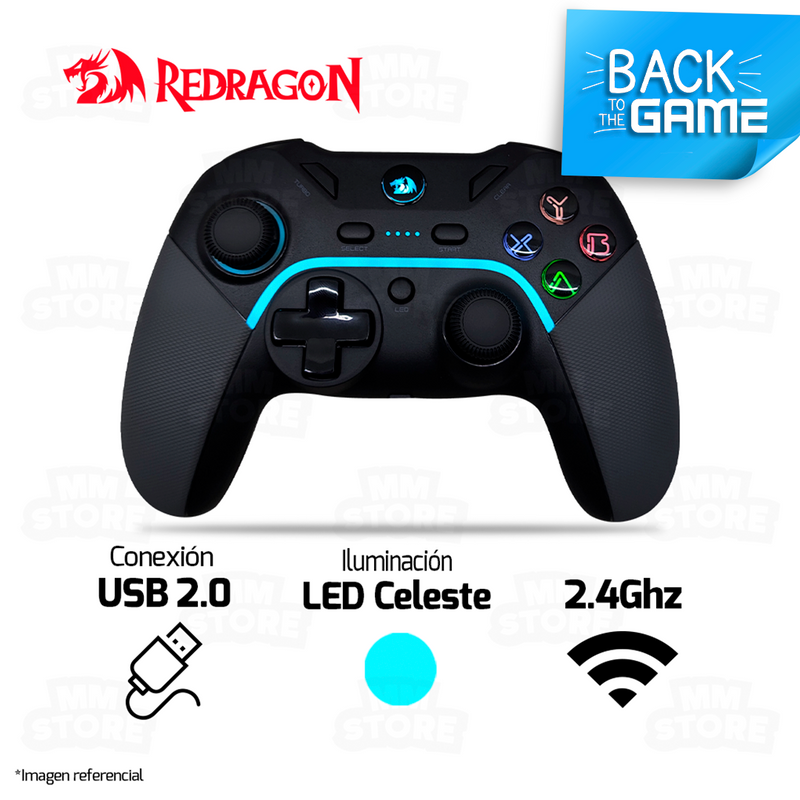 GAMEPAD REDRAGON HARROW PRO G808PRO | USB - INALAMBRICO | PC - PLAY3
