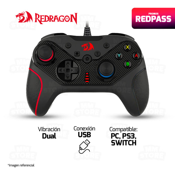 GAMEPAD REDRAGON RIFT G710 | USB | NSW - PS3 - PC | NEGRO