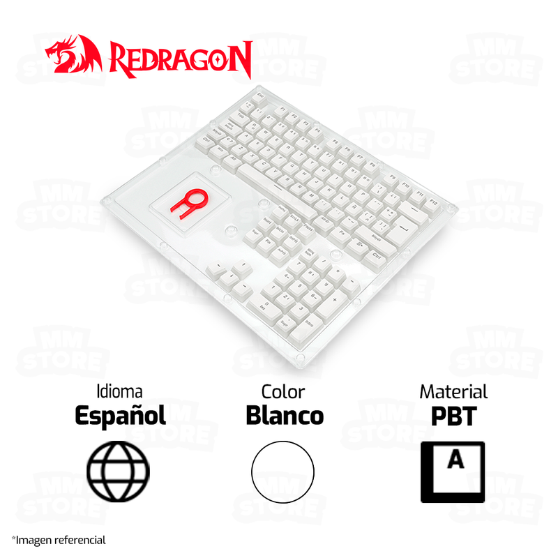 KEYCAPS REDRAGON SCARAB PUDDING | ESPAÑOL | BLANCO