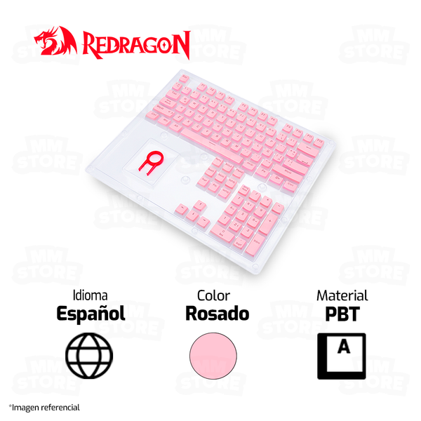 KEYCAPS REDRAGON SCARAB PUDDING | ESPAÑOL | ROSADO