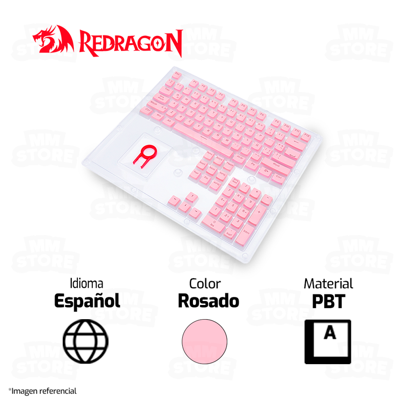KEYCAPS REDRAGON SCARAB PUDDING | ESPAÑOL | ROSADO