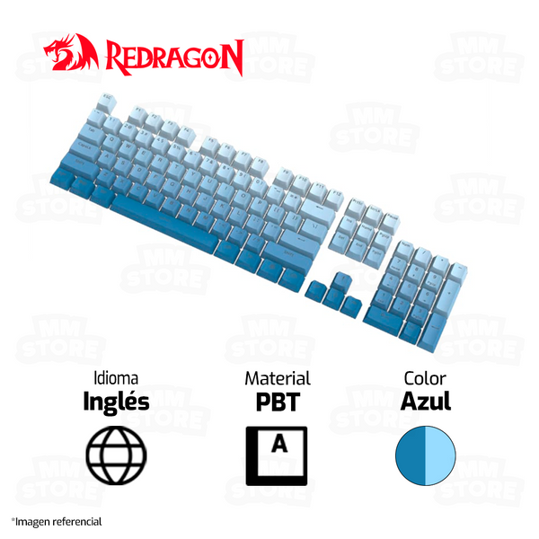 KEYCAPS REDRAGON GRADIENT PBT SP A134 | INGLES | AZUL