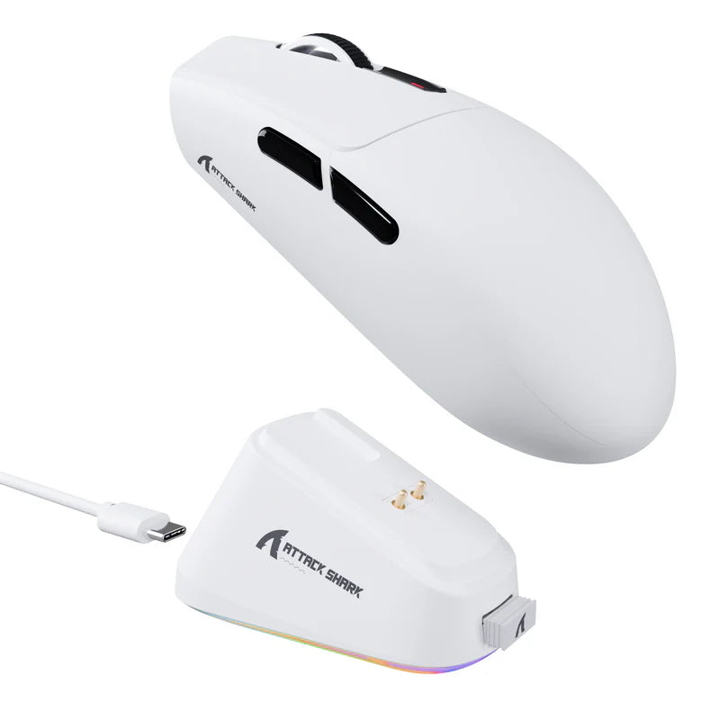 MOUSE ATTACK SHARK G3 PRO | INALAMBRICO | 25,000 DPI | BLANCO
