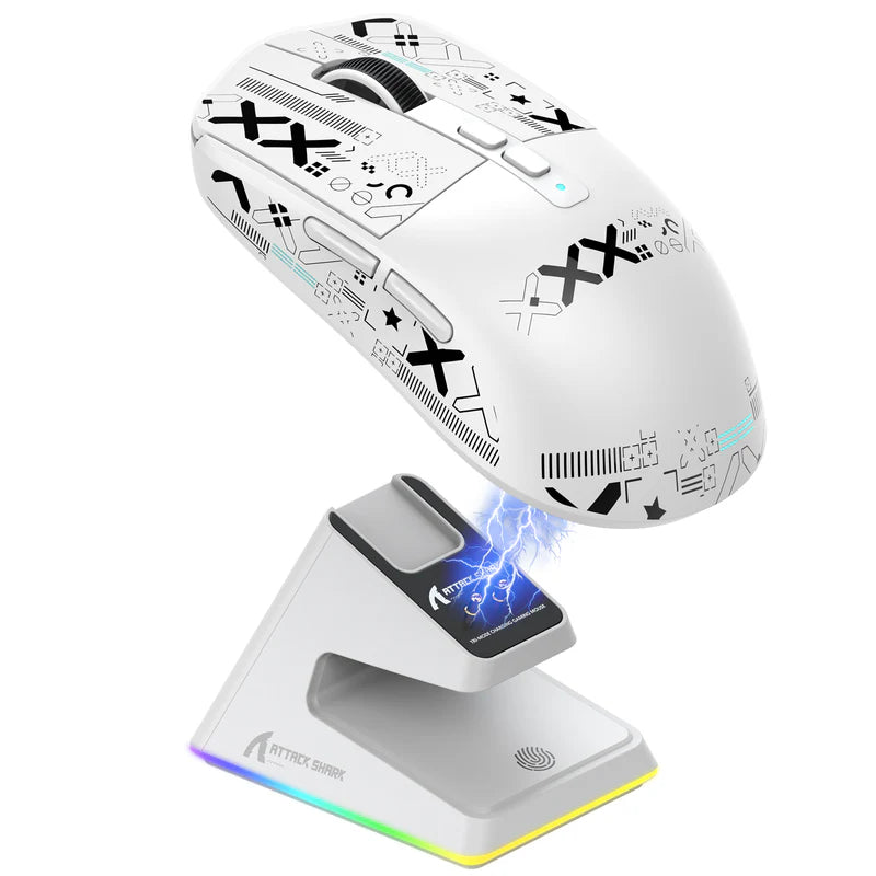 MOUSE ATTACK SHARK X6 | INALAMBRICO | 26,000 DPI | BLANCO