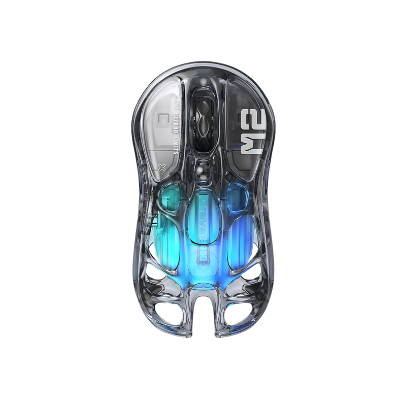 MOUSE GRAVASTAR MERCURY M2 | INALAMBRICO | 26,000 DPI | TRANSPARENT-BLACK | PREVENTA