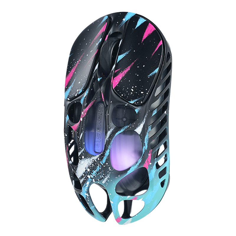 MOUSE GRAVASTAR MERCURY X PRO | INALAMBRICO | 8000 HZ | 32,000 DPI | NEON-GRAFFITI | PREVENTA
