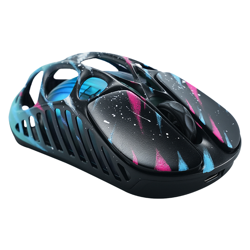 MOUSE GRAVASTAR MERCURY X PRO | INALAMBRICO | 8000 HZ | 32,000 DPI | NEON-GRAFFITI | PREVENTA