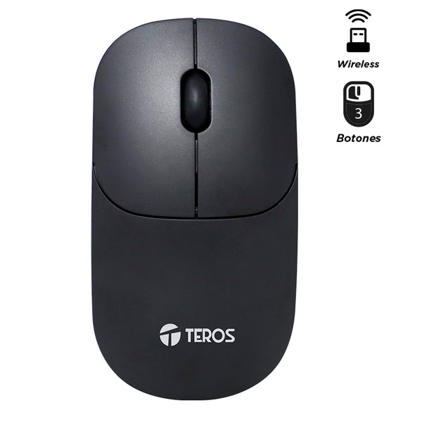 MOUSE TEROS TE-1217S | INALAMBRICO | 1,000 DPI | NEGRO