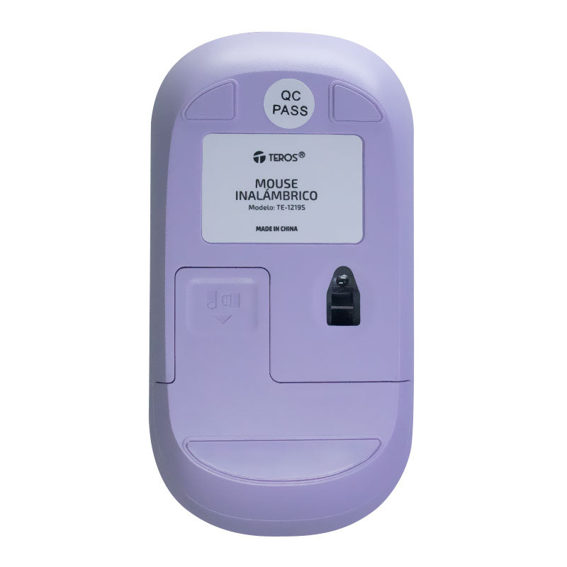 MOUSE TEROS TE-1219S | INALAMBRICO | 1,000 DPI | MORADO