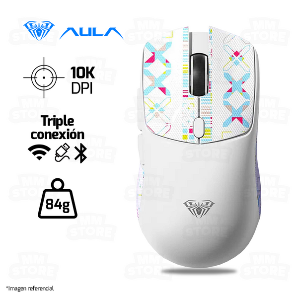 MOUSE AULA SC580X | INALAMBRICO - BLUETOOTH | 10,000 DPI | BLANCO