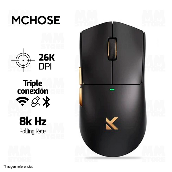 MOUSE MCHOSE K7 ULTRA | INALAMBRICO | 8000 Hz | NEGRO