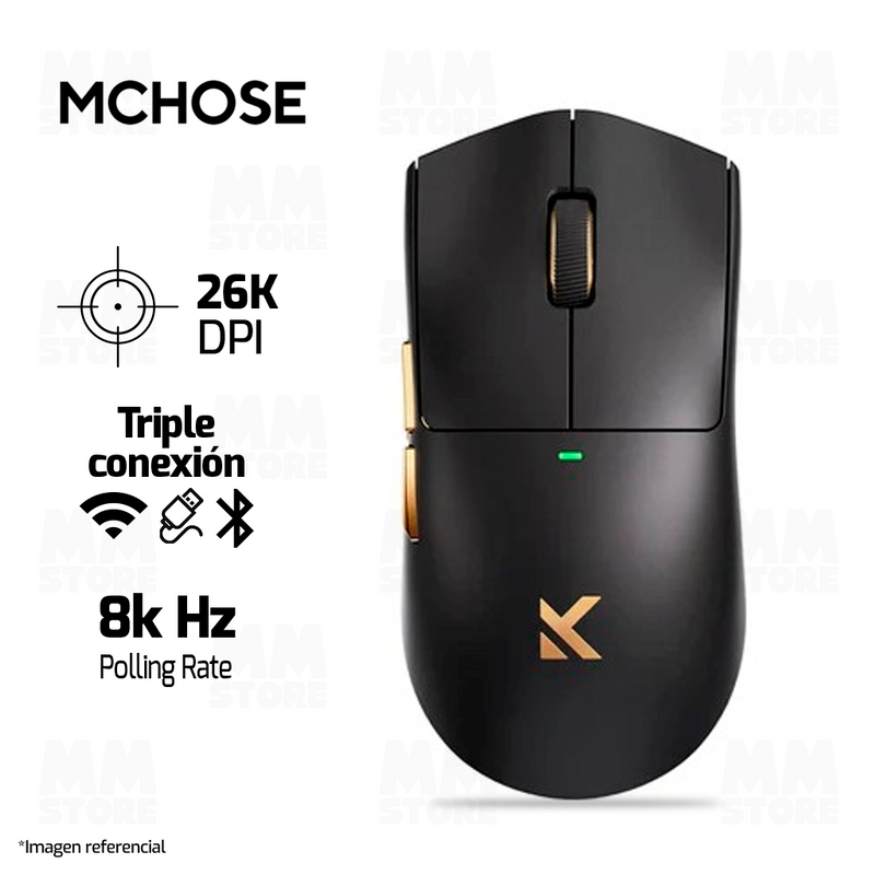 MOUSE MCHOSE K7 ULTRA | INALAMBRICO | 8000 Hz | NEGRO