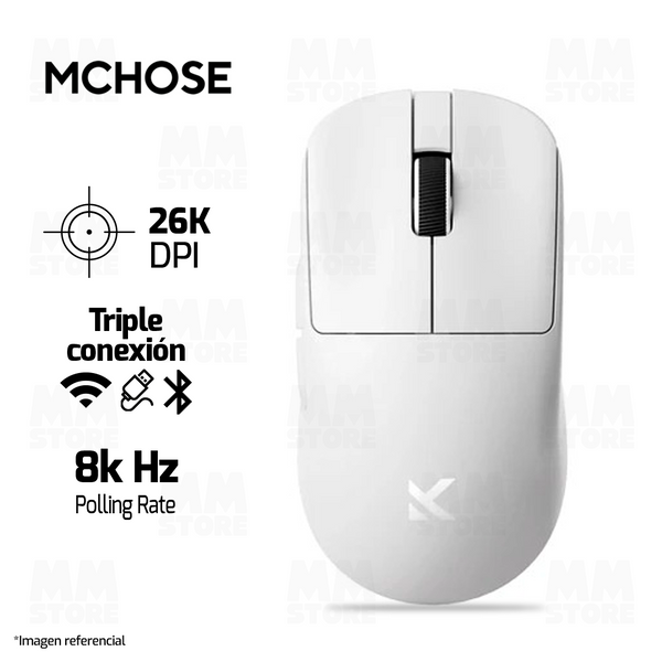 MOUSE MCHOSE L7 ULTRA | INALAMBRICO | 8000 Hz | BLANCO