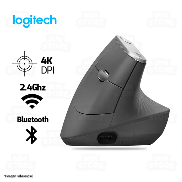 MOUSE LOGITECH MX VERTICAL ADVANCED ERGONOMIC | BLUETOOTH-INALAMBRICO | 4000 DPI | NEGRO