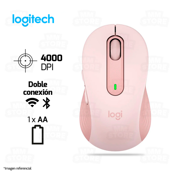 MOUSE LOGITECH SIGNATURE M650 SILENT | BLUETOOTH - INALAMBRICO | 4,000 DPI | ROSADO