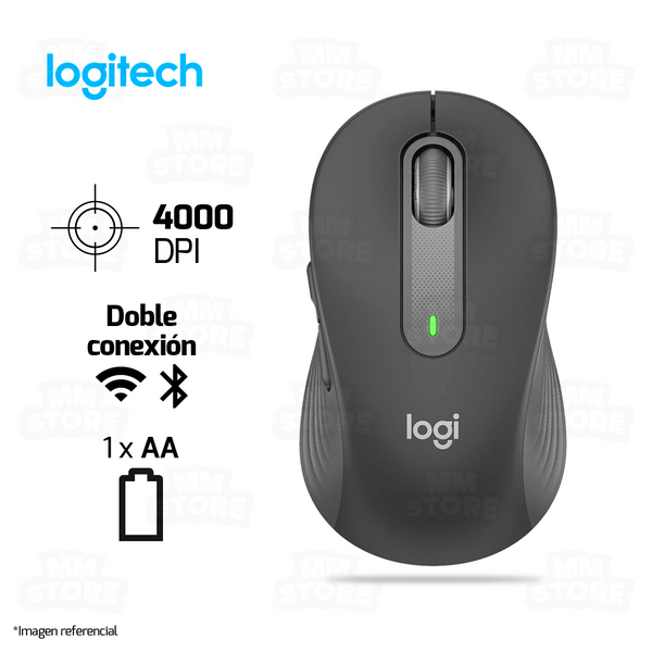MOUSE LOGITECH SIGNATURE M650 L LEFT SILENT | BLUETOOTH-INALAMBRICO | 4,000 DPI | NEGRO