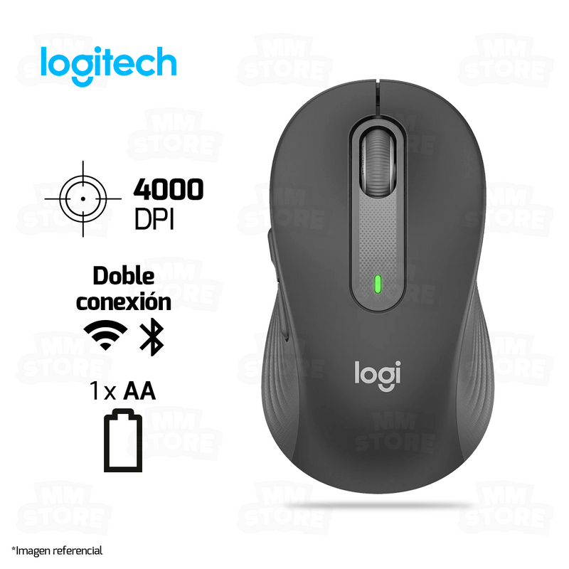 MOUSE LOGITECH SIGNATURE M650 L LEFT SILENT | BLUETOOTH-INALAMBRICO | 4,000 DPI | NEGRO