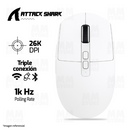 MOUSE ATTACK SHARK X6 | INALAMBRICO | 26,000 DPI | BLANCO