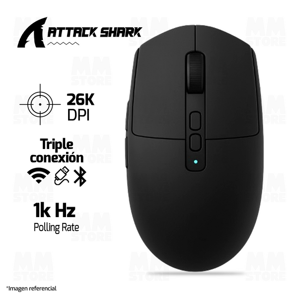 MOUSE ATTACK SHARK X6 | INALAMBRICO | 26,000 DPI | NEGRO