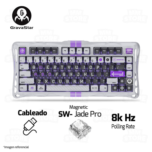 PREVENTA | TECLADO GRAVASTAR MERCURY V75 HE | RGB | MAGNETICO | SW GRAVASTAR X GATERON JADE PRO | MECHA-GRAY