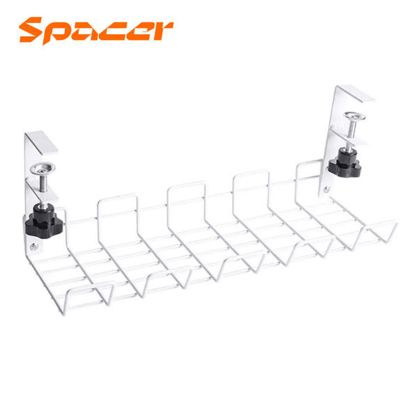 ORGANIZADOR DE CABLES SPACER SB038 | 38 X 13 CM | 7KG | BLANCO