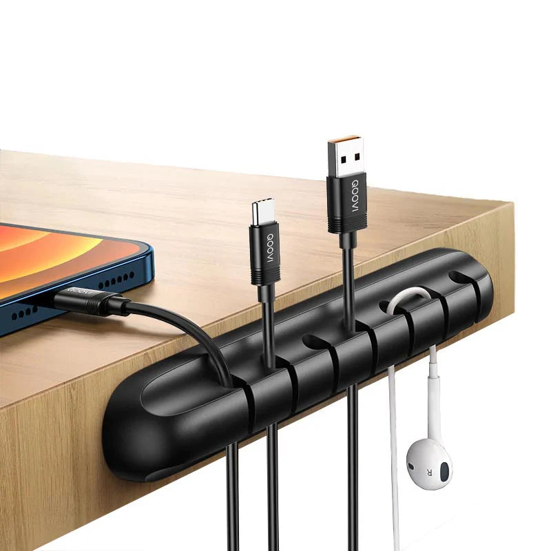 ORGANIZADOR DE CABLES ADHESIVO | 7 RANURAS