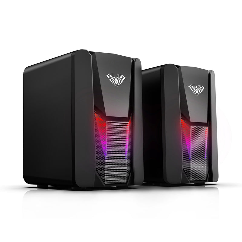PARLANTE 2.0 AULA N-108 | 3.5MM | USB | RGB